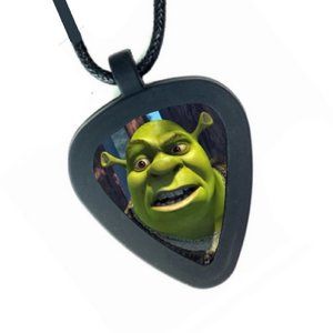 Shrek Pickbandz Mens or Womens Real Guitar Pick Necklace